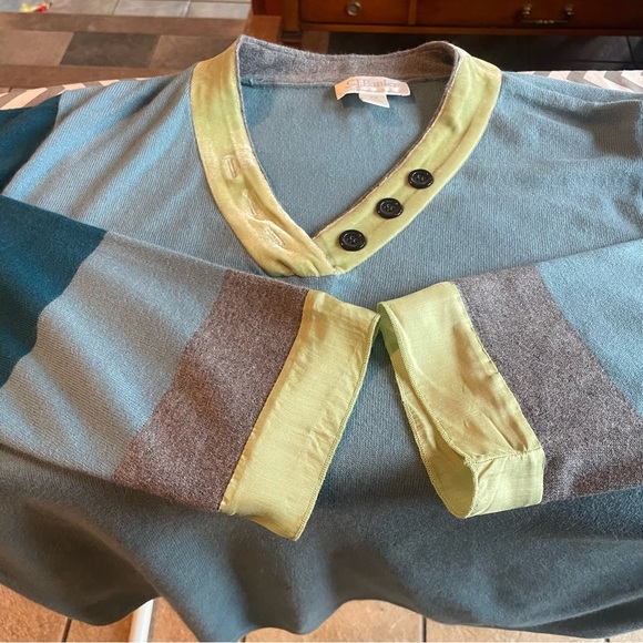 C.J. Banks women’s v-neck sweater/top blue/ green/gray size 3X - Picture 4 of 8